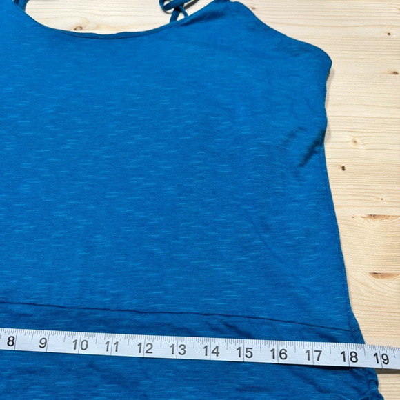 Toad&Co Dress Womens XL Blue Stretch Long Island Maxi Drop Waist Scoop Neck - Picture 12 of 15